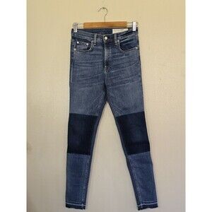 Rag & Bone Jeans Olana Womens Size 28 Patch Raw Hem Skinny High Rise